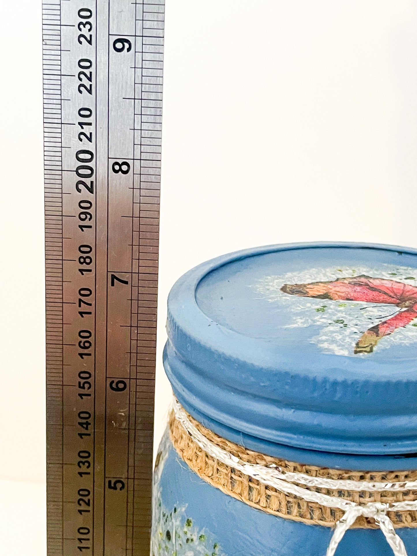 Butterfly Fields Decoupage Bottle
