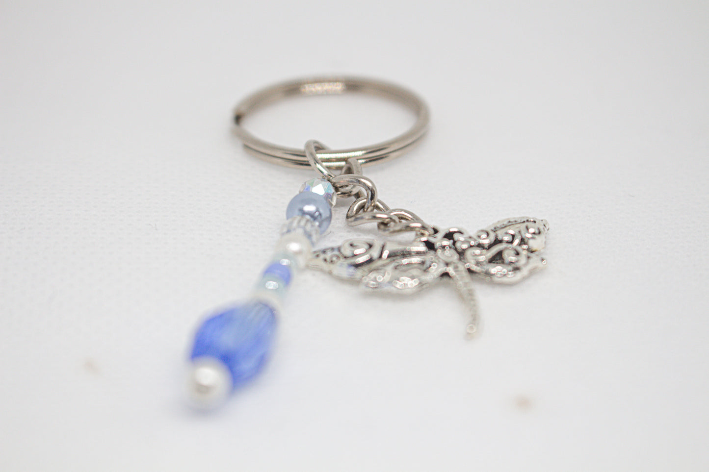 Blue Dragonfly Keychain