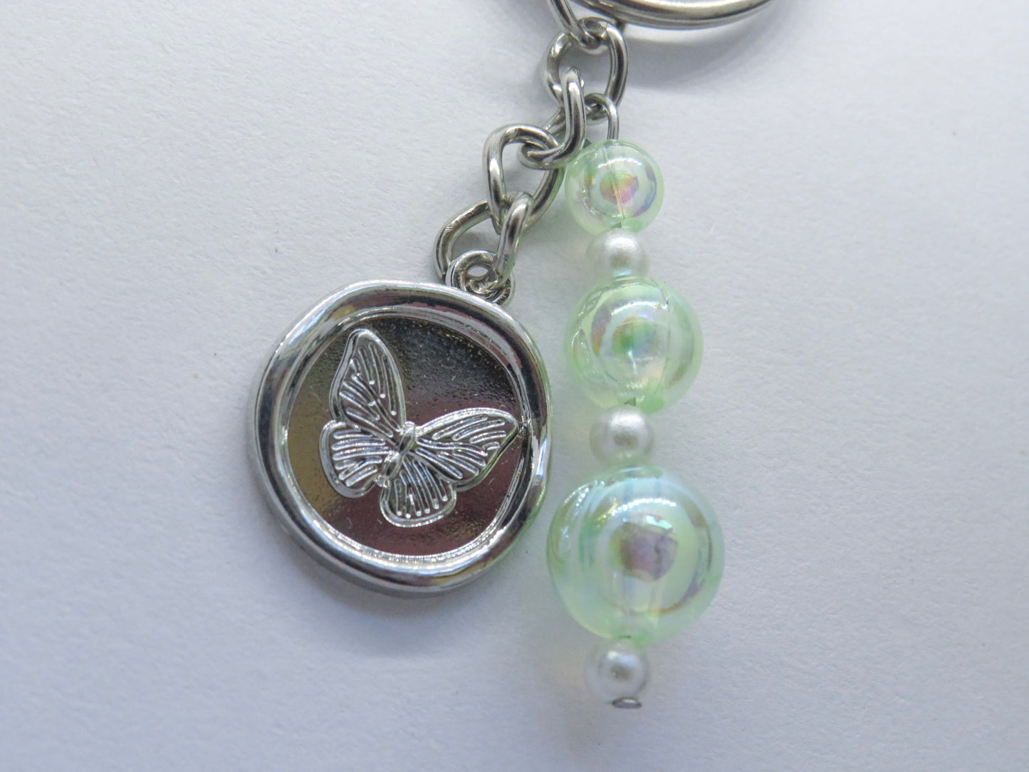 Butterfly Beaded Keychain