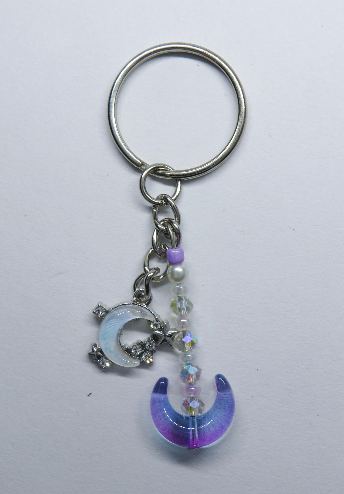 Midnight Beaded Keychain