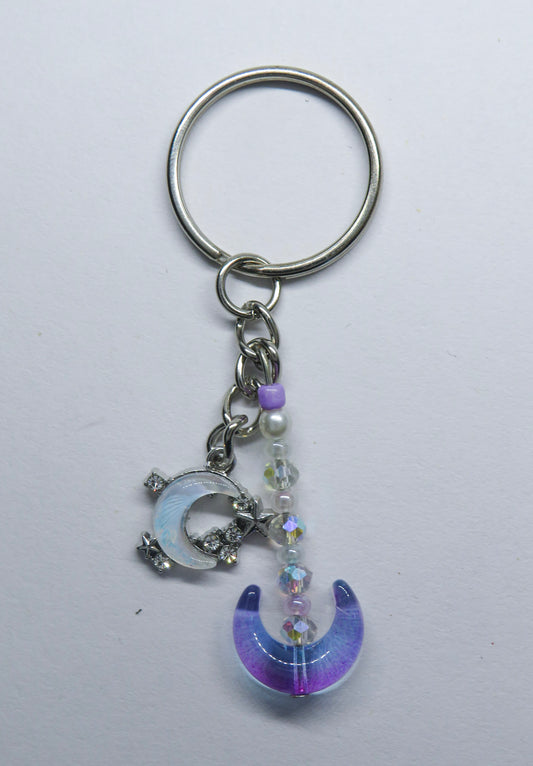 Midnight Beaded Keychain