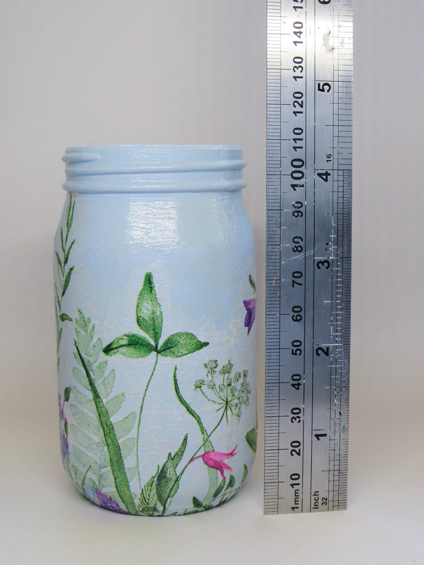 Candle Holders Decoupage Jar