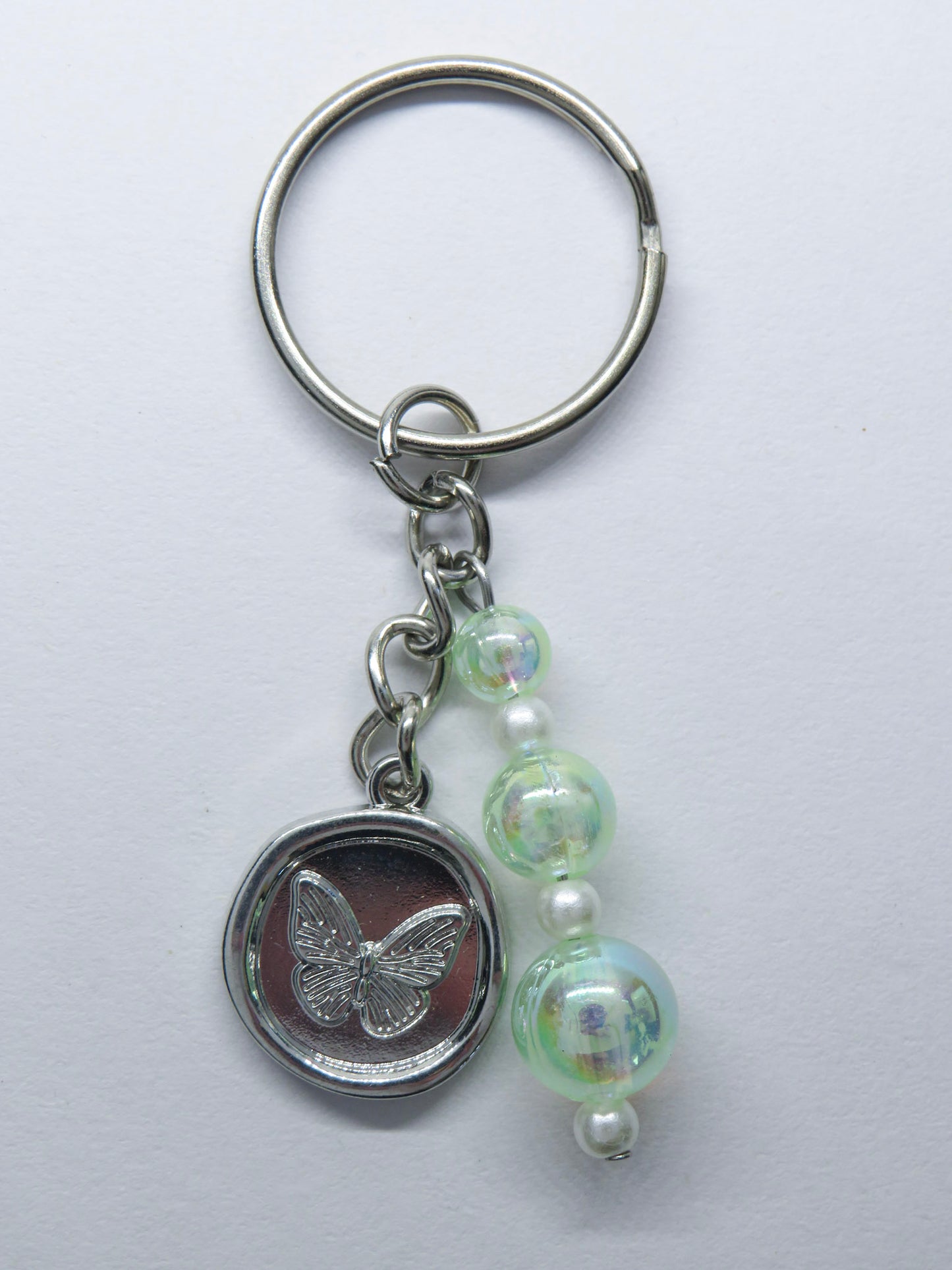 Butterfly Beaded Keychain