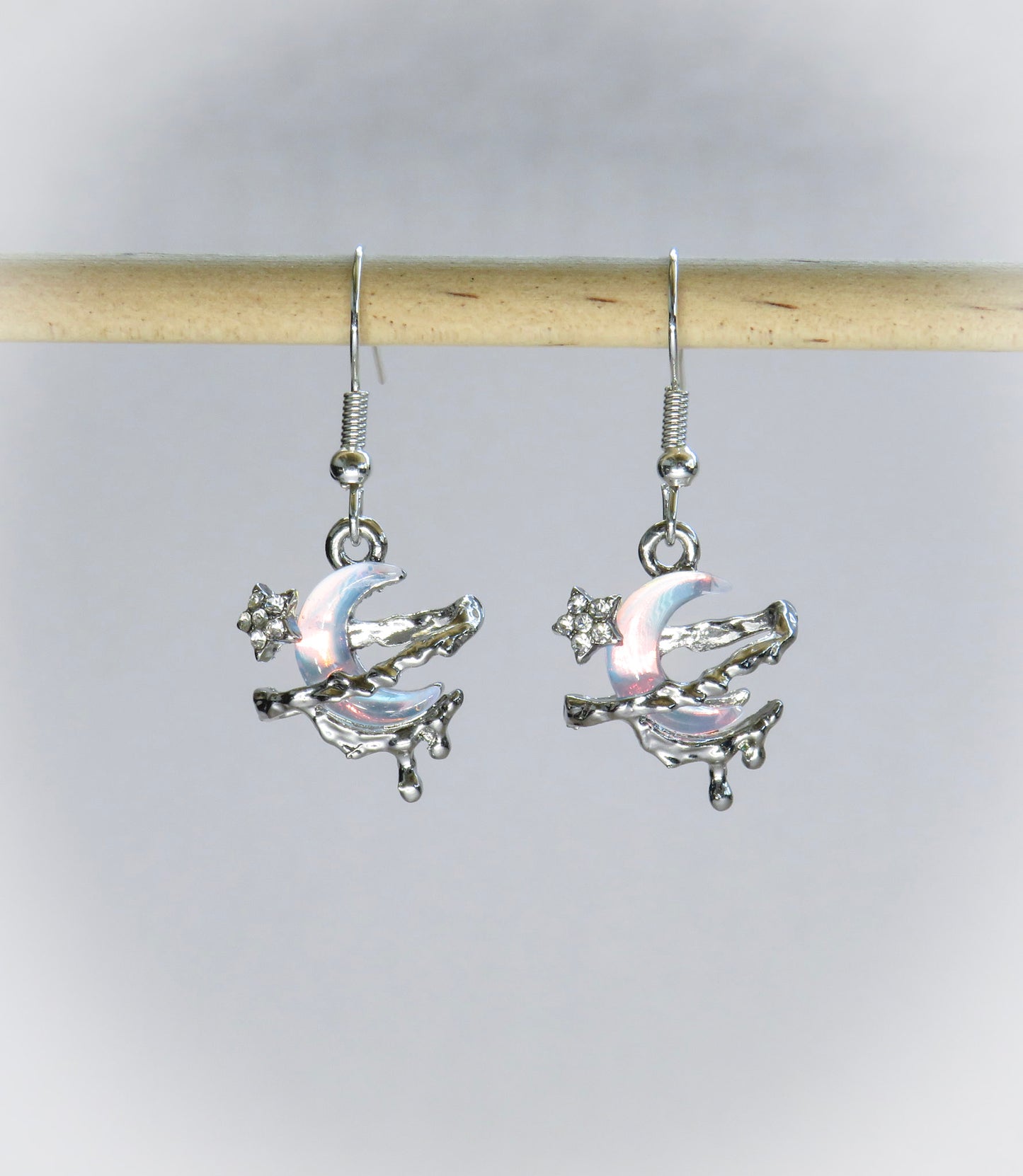 Sparkly Moon Earrings