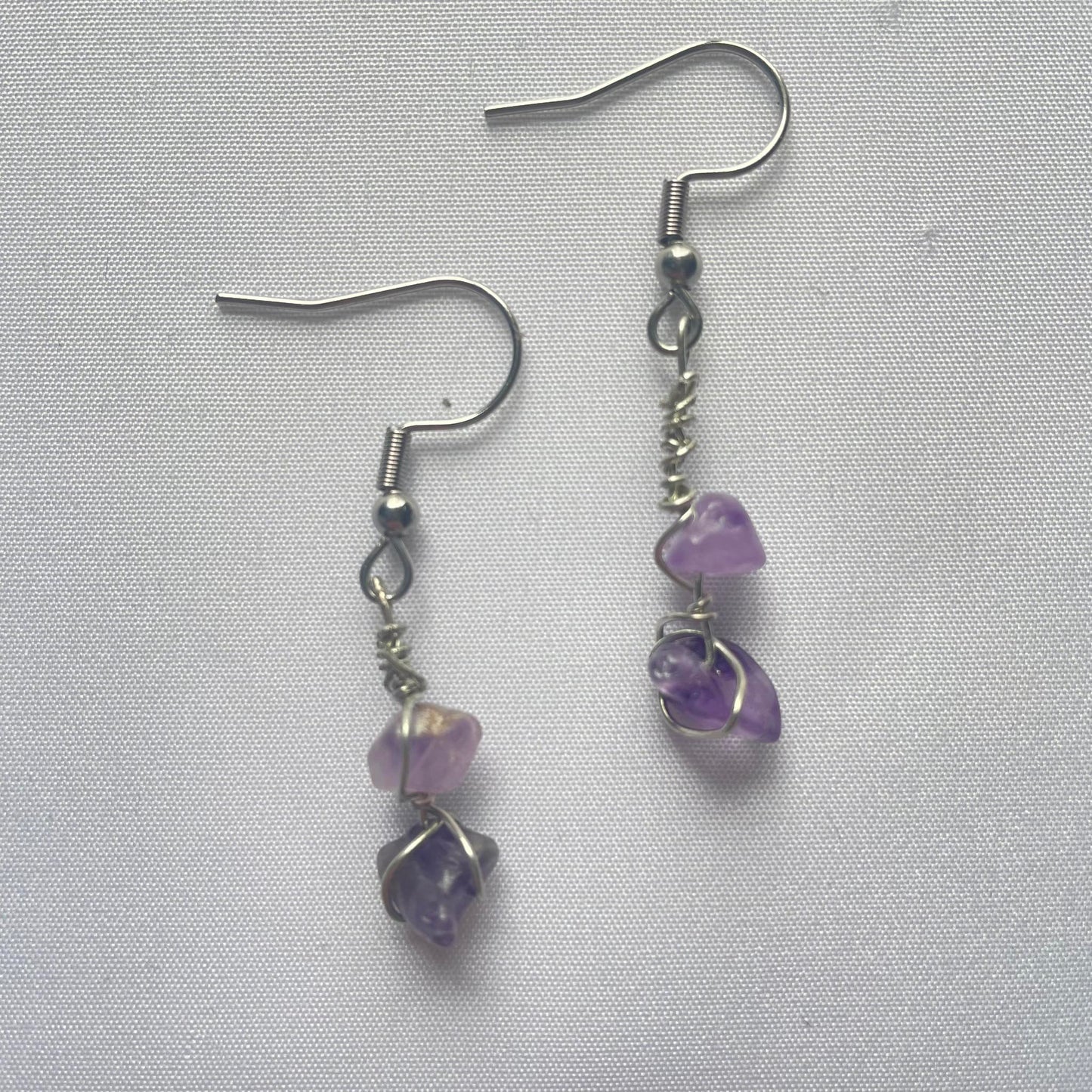 Wire Wrapped Crystal Earrings