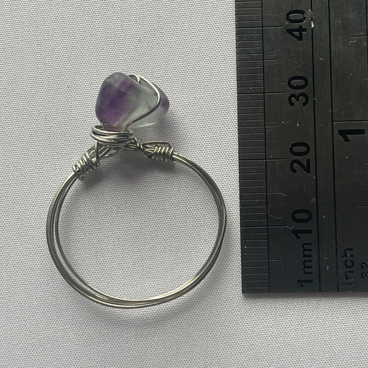 Wire Wrapped Crystal Ring