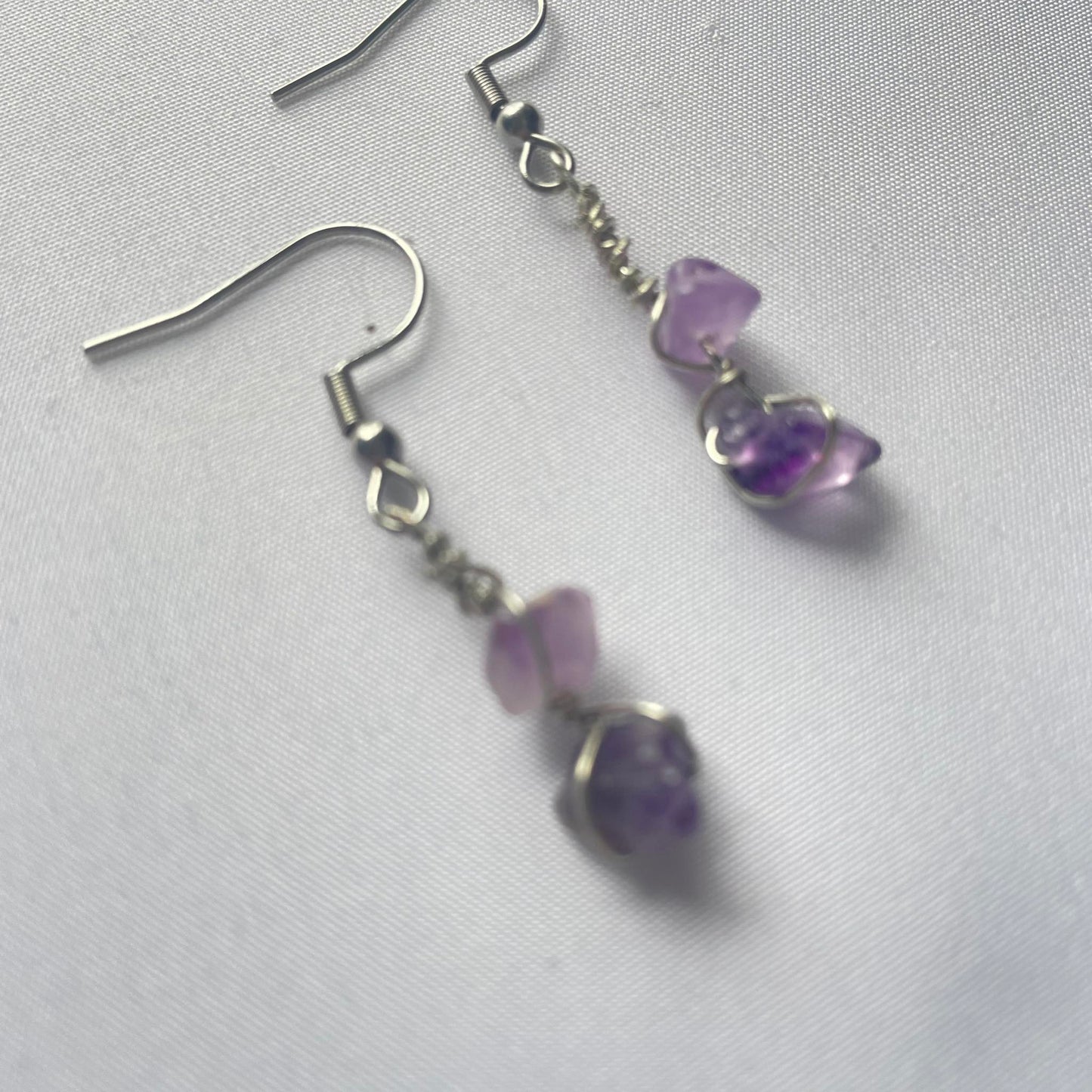 Wire Wrapped Crystal Earrings