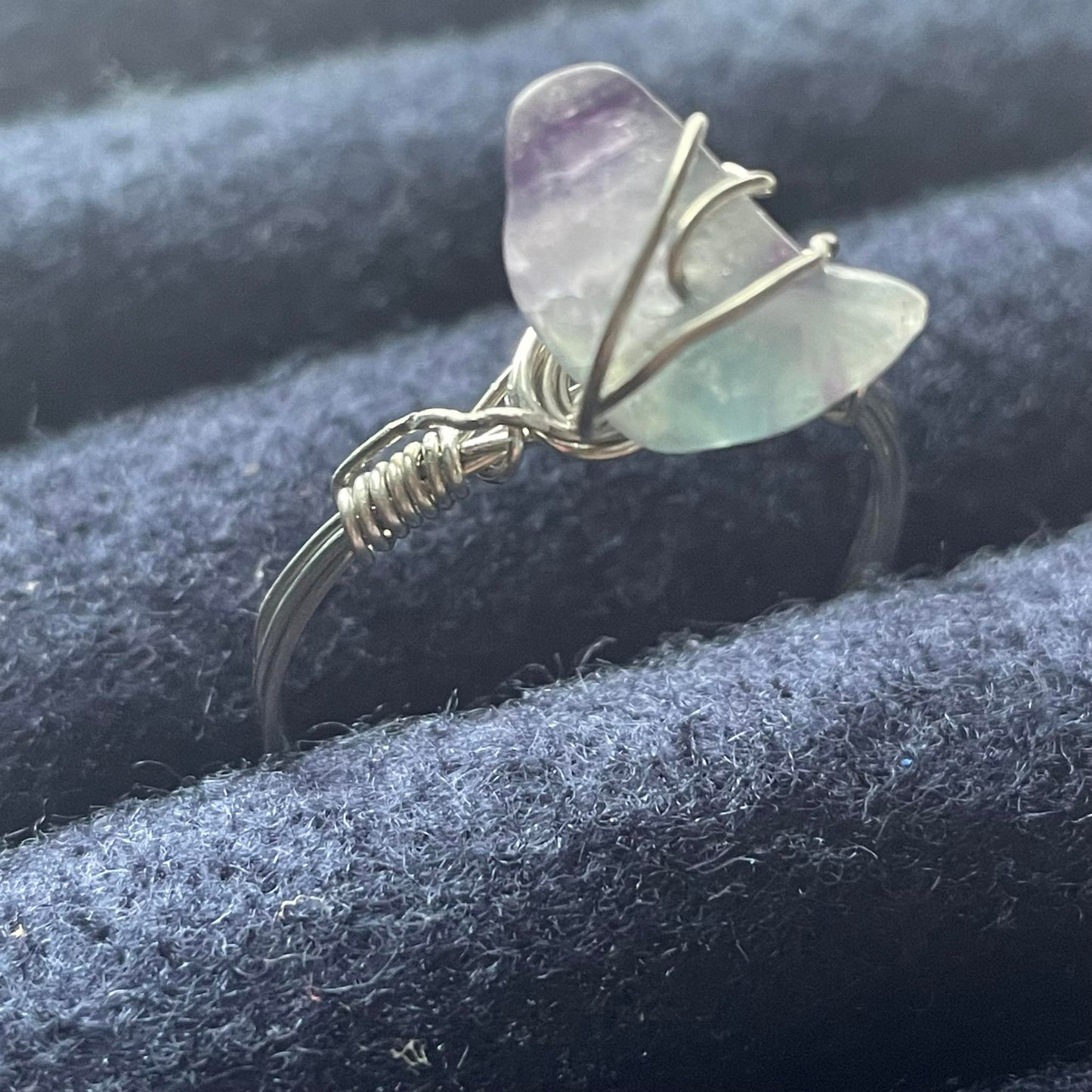 Wire Wrapped Crystal Ring