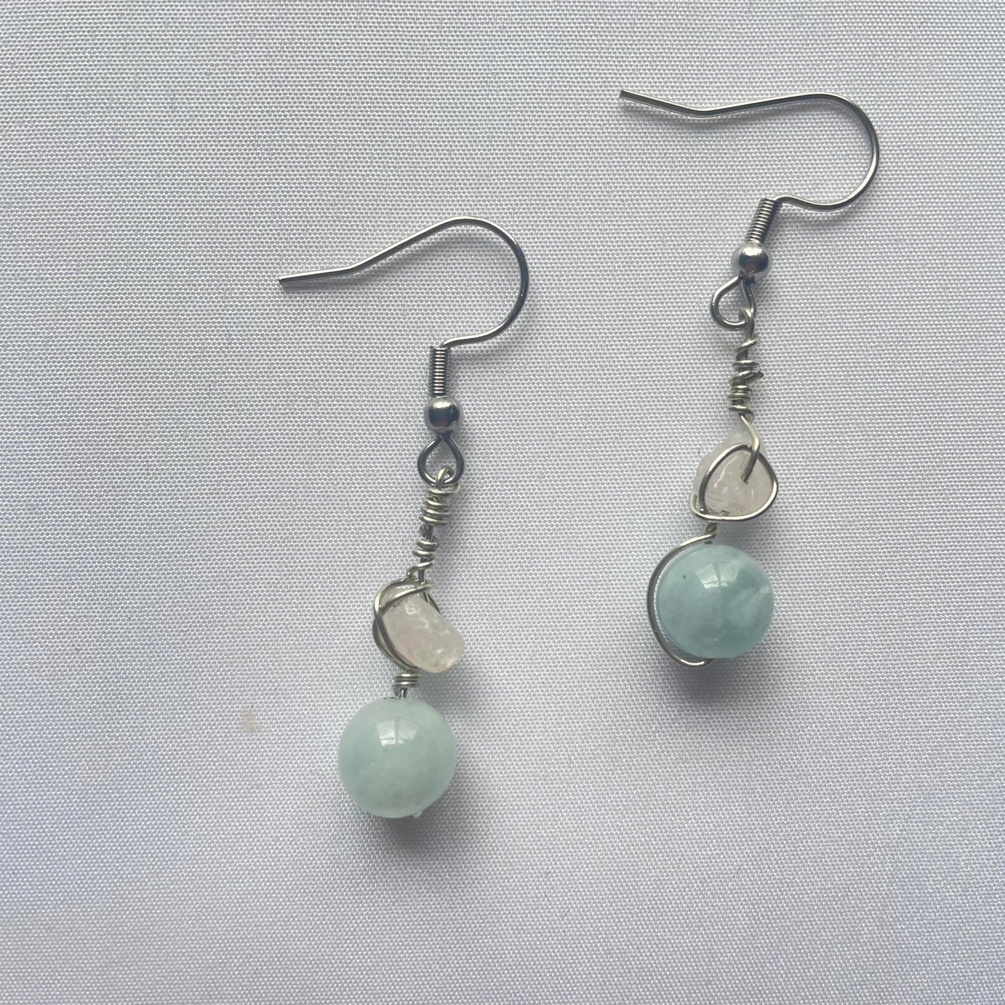 Wire Wrapped Crystal Earrings