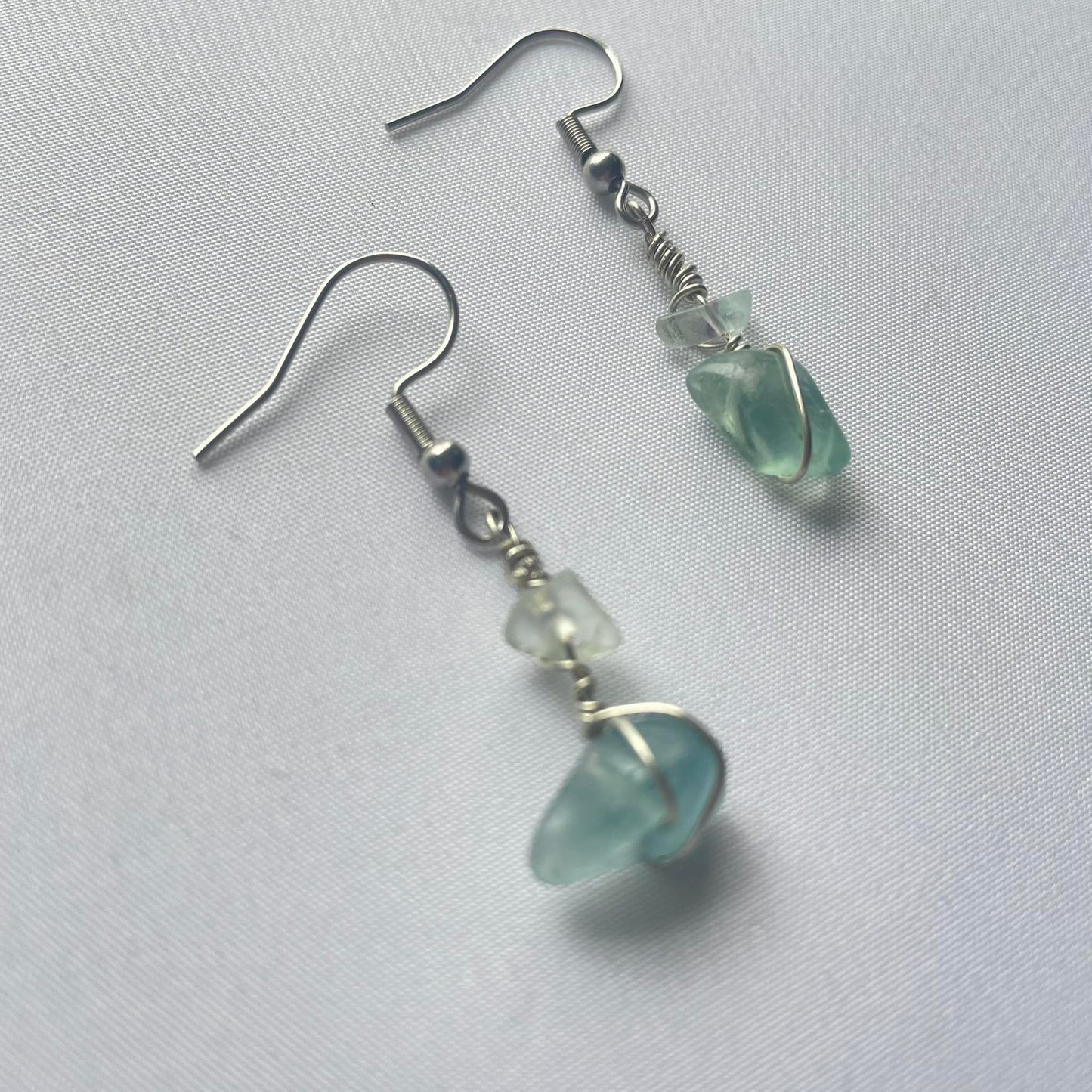 Wire Wrapped Crystal Earrings