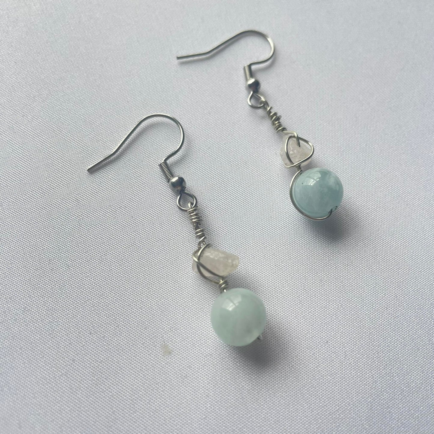 Wire Wrapped Crystal Earrings