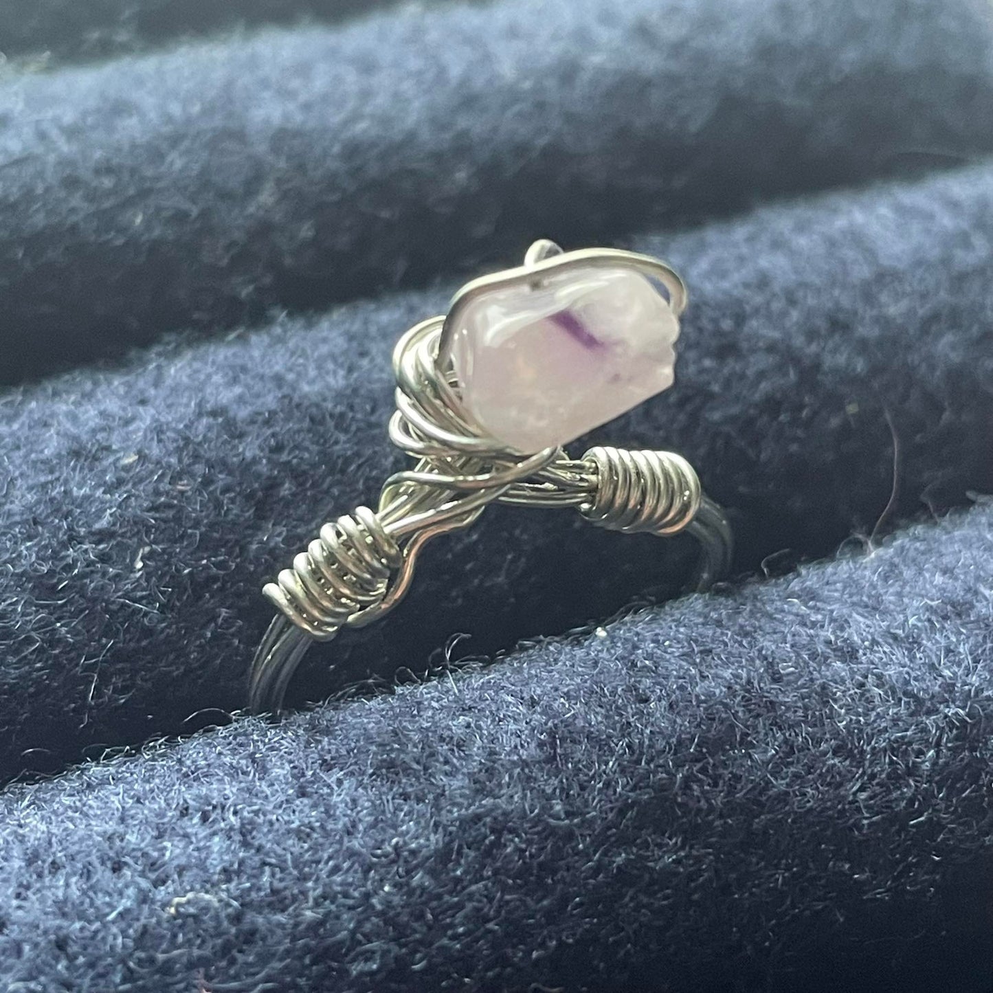 Wire Wrapped Crystal Ring