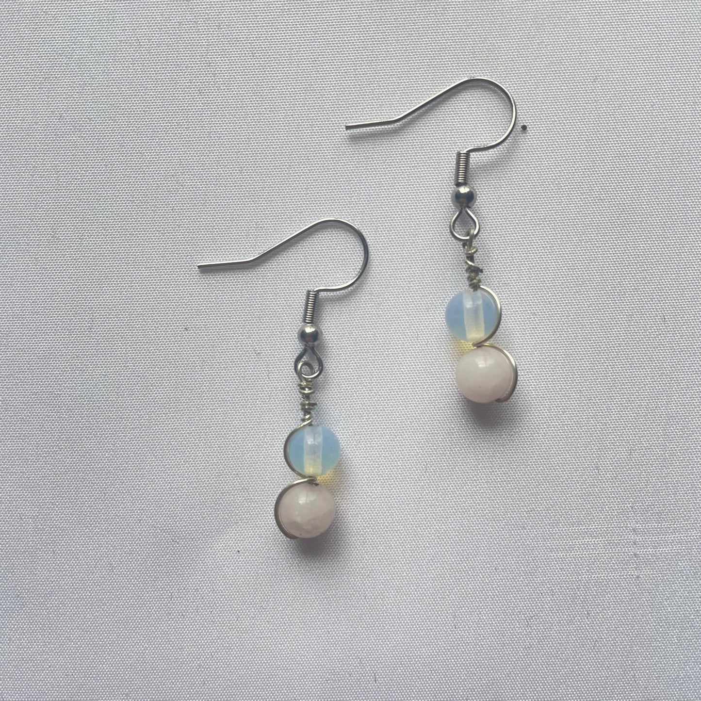 Wire Wrapped Crystal Earrings