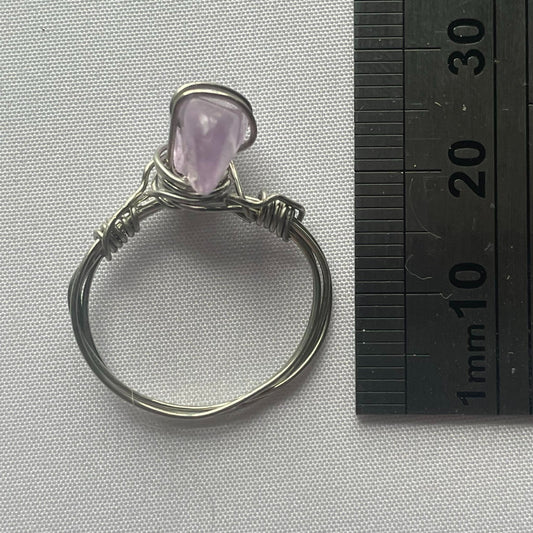 Wire Wrapped Crystal Ring