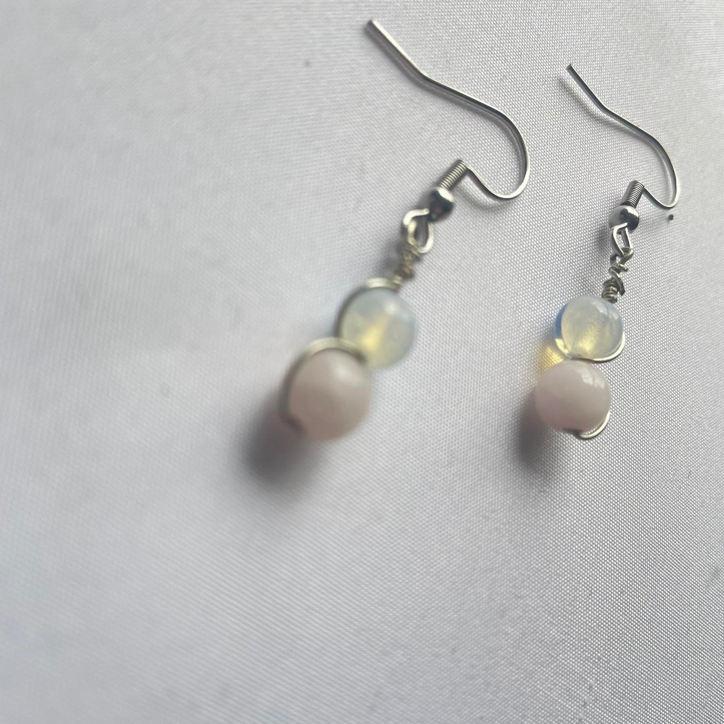 Wire Wrapped Crystal Earrings