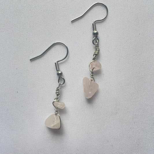 Wire Wrapped Crystal Earrings