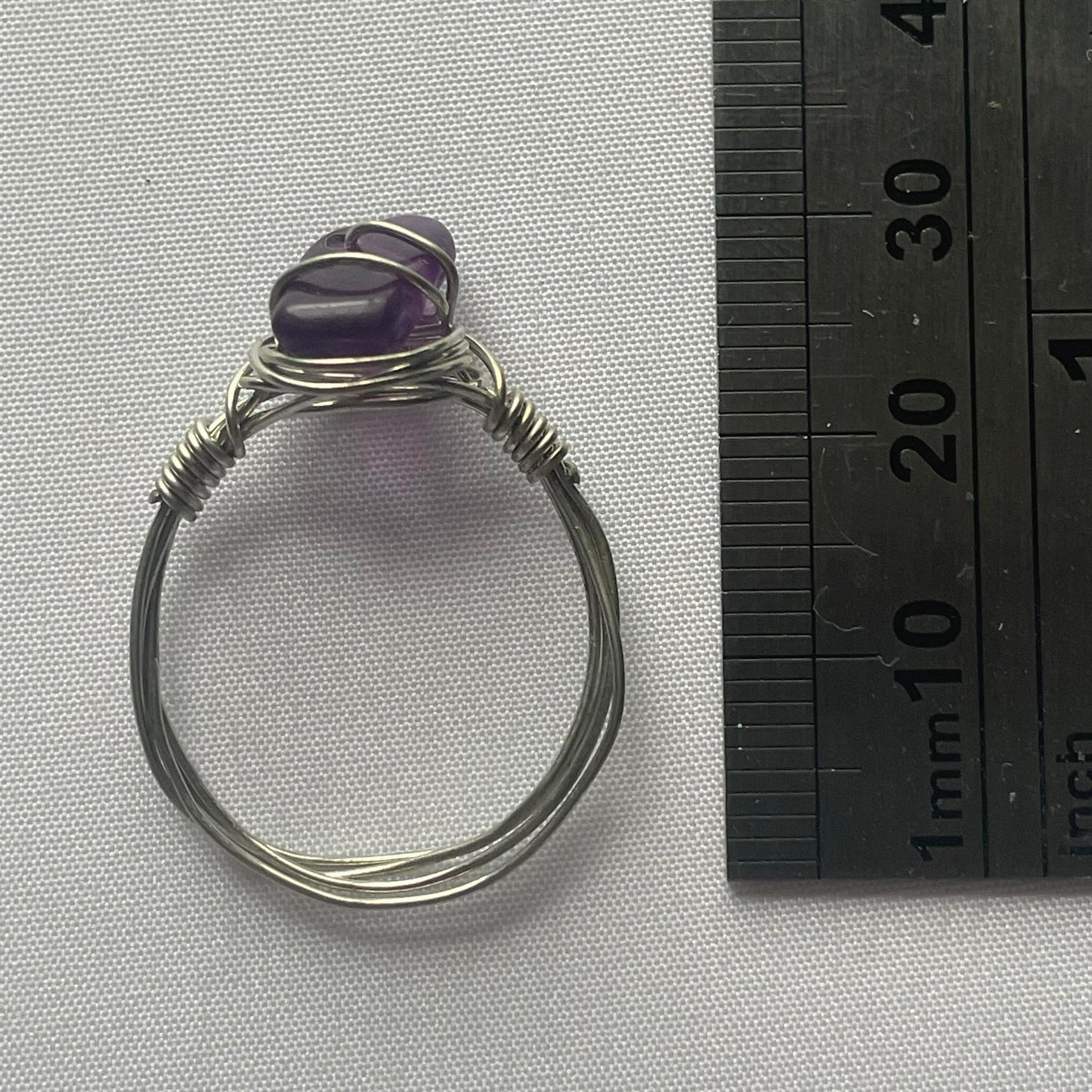 Wire Wrapped Crystal Ring