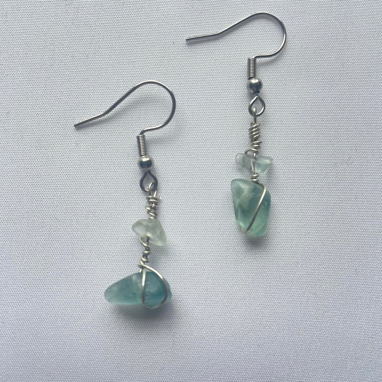 Wire Wrapped Crystal Earrings