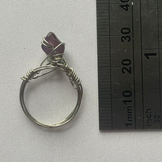 Wire Wrapped Crystal Ring