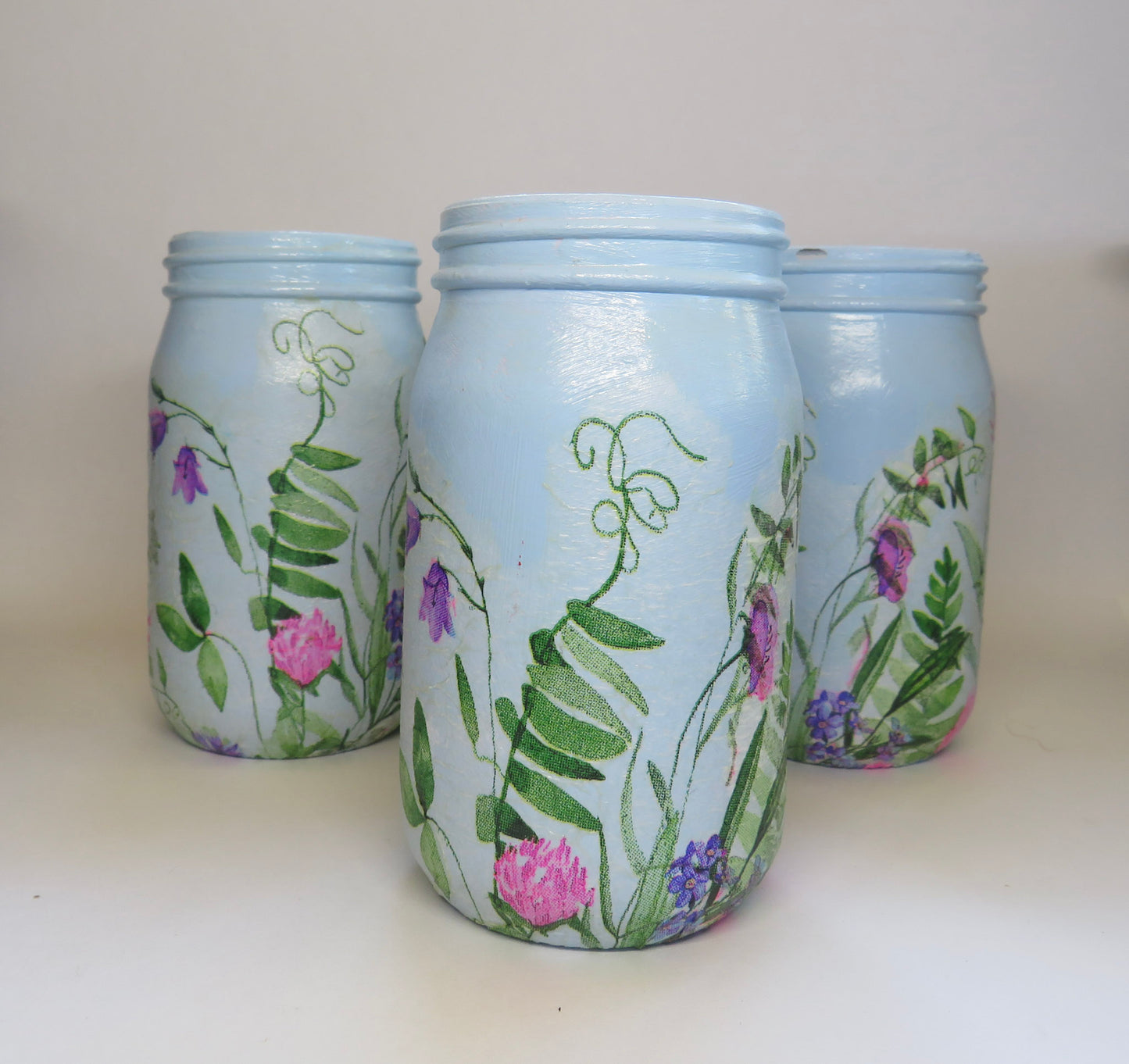Candle Holders Decoupage Jar