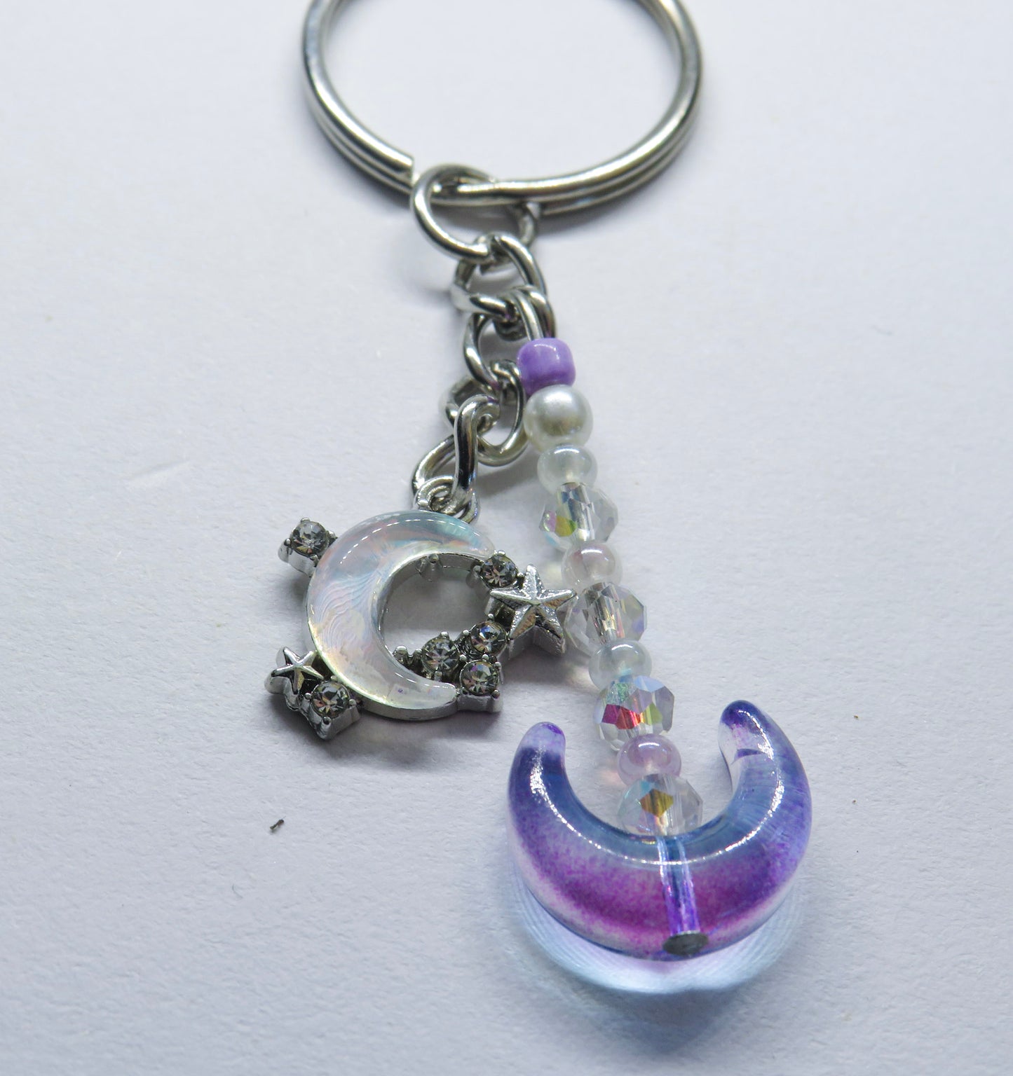 Midnight Beaded Keychain