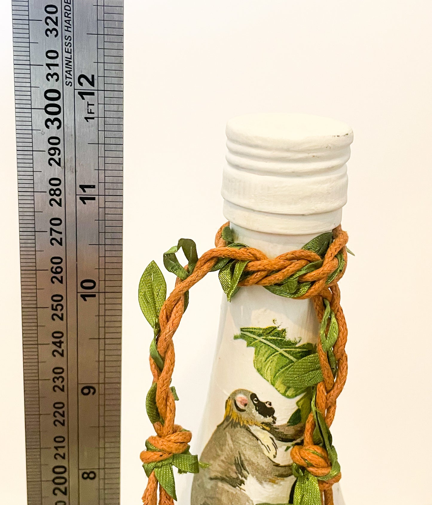 Jungle Wonders Decoupage Bottle