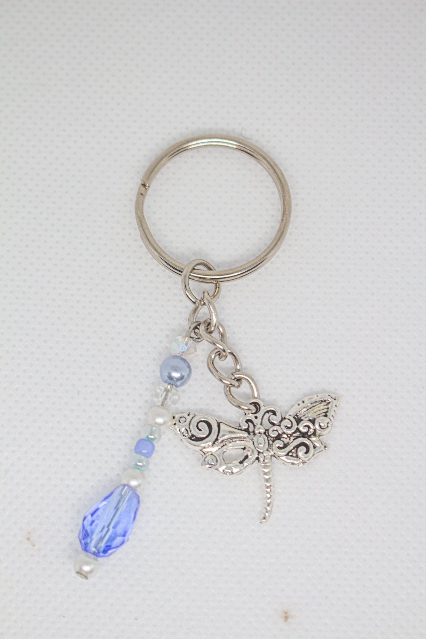 Blue Dragonfly Keychain