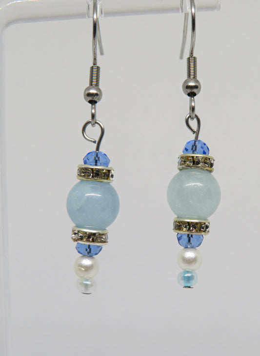 Aquamarine Crystal Earrings