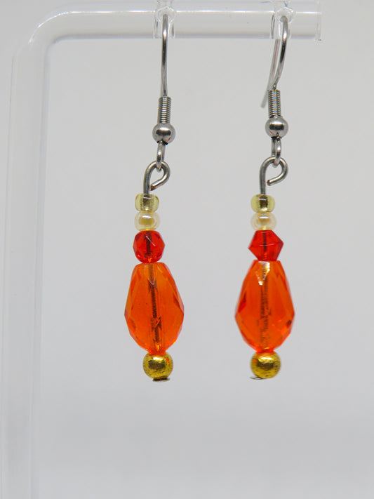 Fire Red Earrings