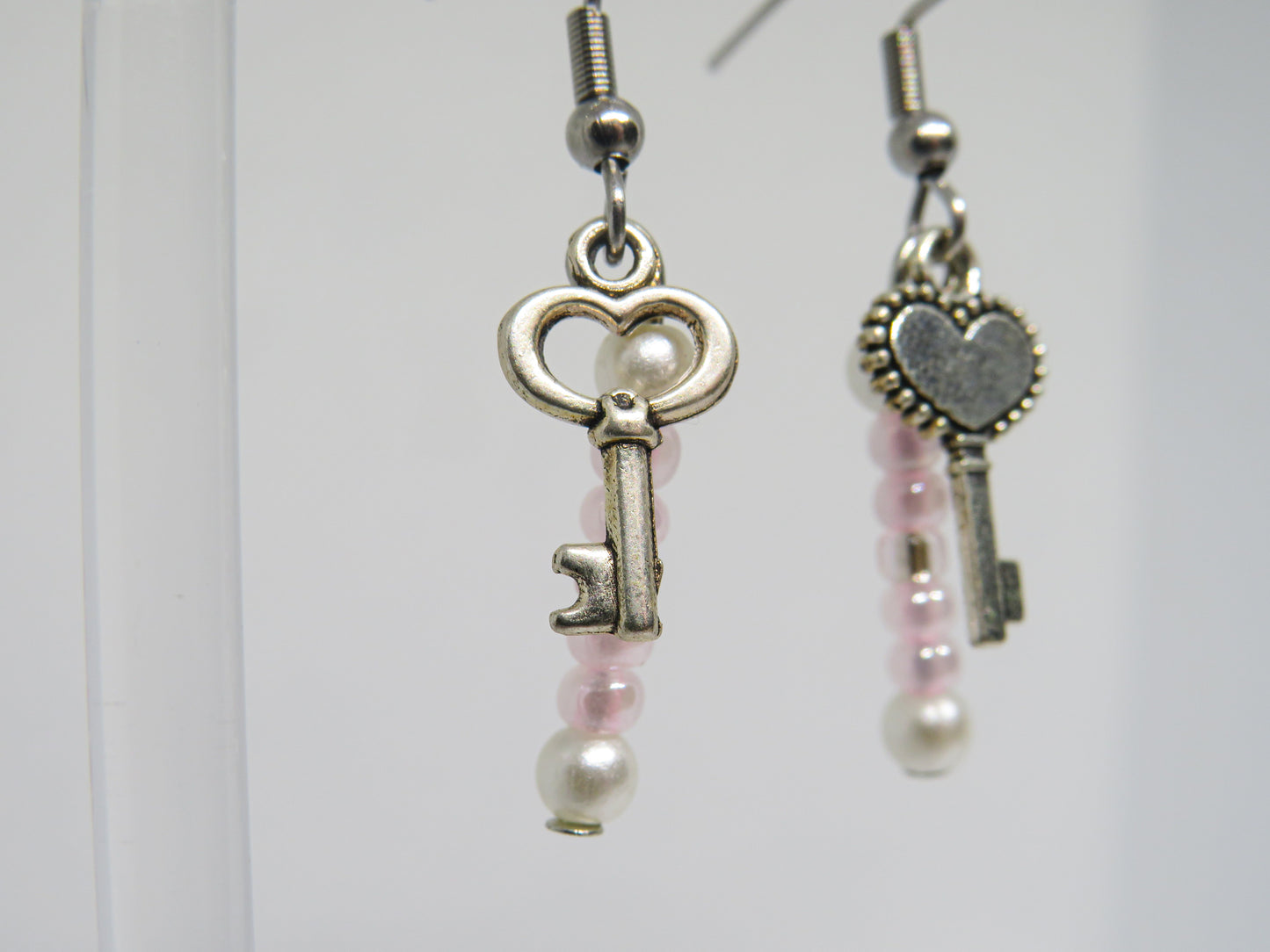 Pink Heart Earrings