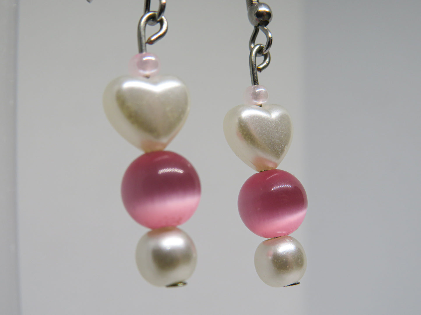 Pink Heart Earrings