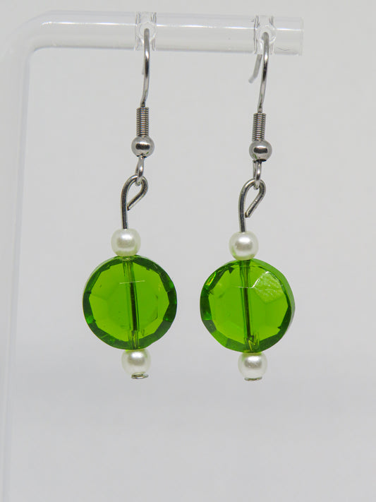 Simple Green Earrings